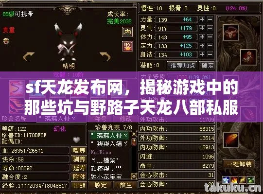 揭秘游戏中的那些坑与野路子天龙八部私服图片