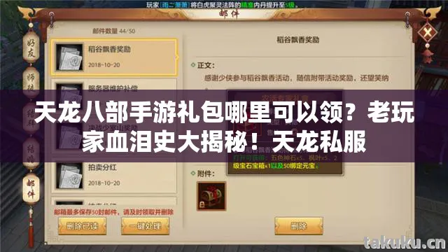 天龙八部手游礼包哪里可以领？老玩家血泪史大揭秘！天龙私服