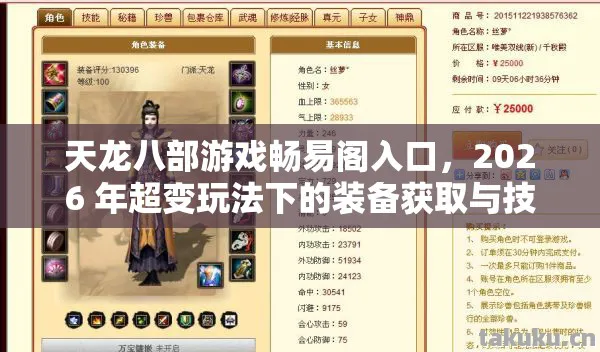 天龙八部游戏畅易阁入口，2026 年超变玩法下的装备获取与技能升级实用指南天龙私服