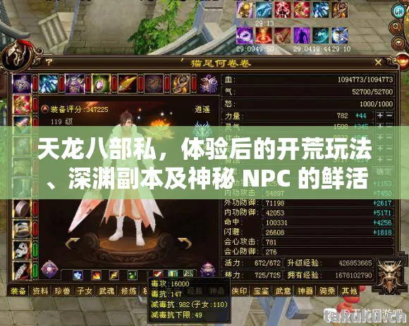 深渊副本及神秘 NPC 的鲜活人格探讨天龙私服图片
