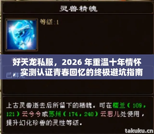 好天龙私服，2026 年重温十年情怀，实测认证青春回忆的终极避坑指南！天龙八部私服