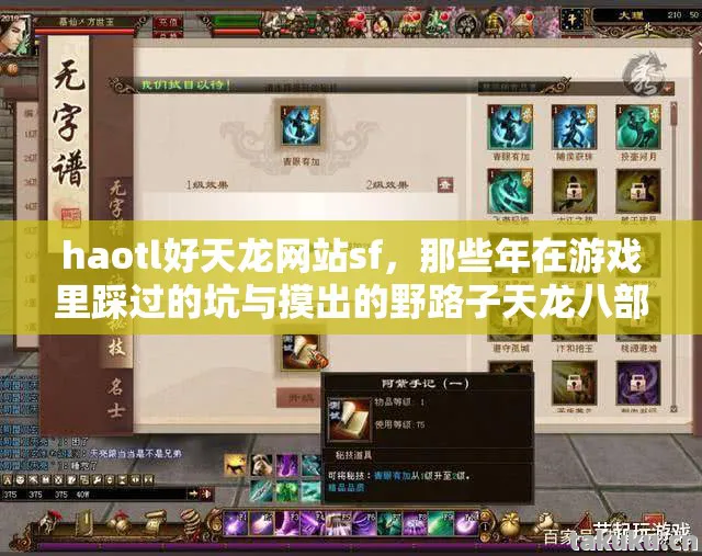 那些年在游戏里踩过的坑与摸出的野路子天龙八部私服图片