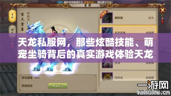 萌宠坐骑背后的真实游戏体验天龙八部私服图片