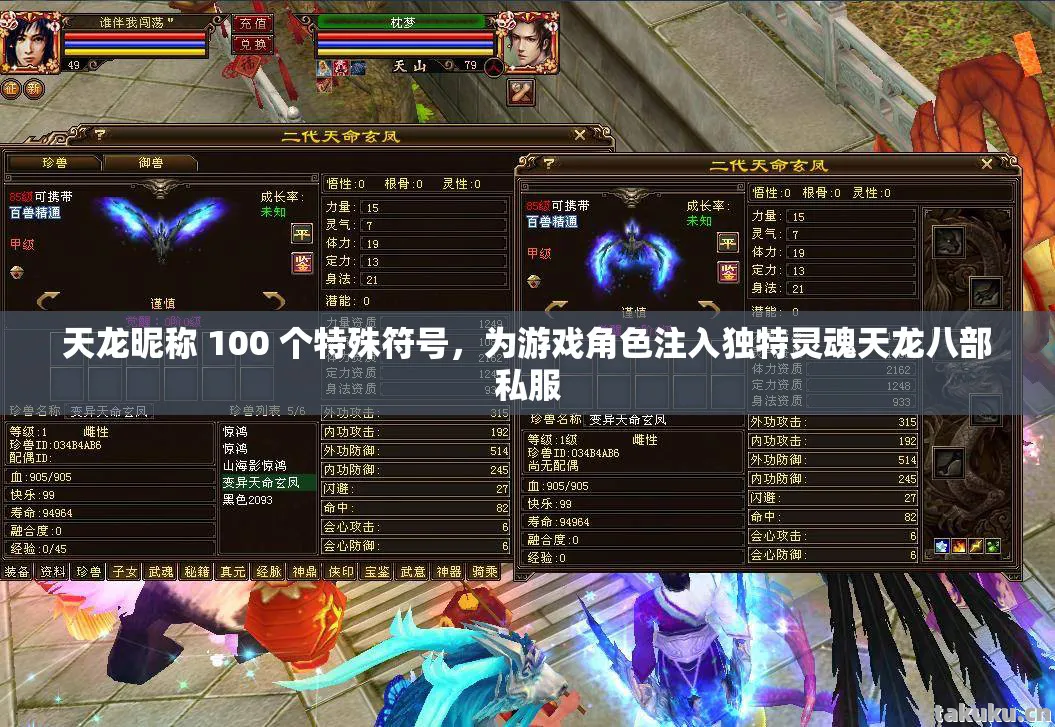 为游戏角色注入独特灵魂天龙八部私服图片