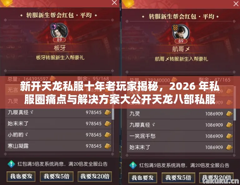 2026 年私服圈痛点与解决方案大公开天龙八部私服图片