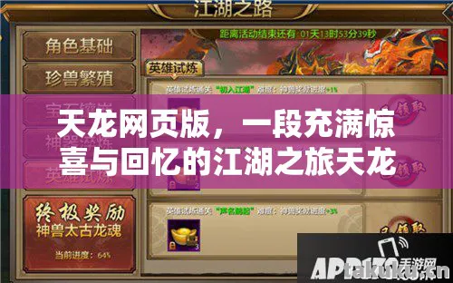一段充满惊喜与回忆的江湖之旅天龙私服图片