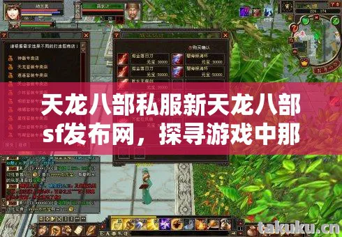 天龙八部私服新天龙八部sf发布网，探寻游戏中那些鲜活有趣的设定天龙私服