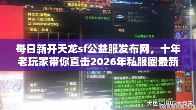 十年老玩家带你直击2026年私服圈最新动态天龙八部私服图片
