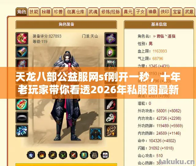 天龙八部公益服网sf刚开一秒，十年老玩家带你看透2026年私服圈最新动态天龙八部私服