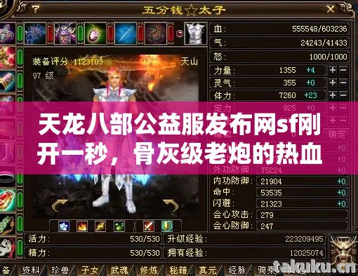 天龙八部公益服发布网sf刚开一秒，骨灰级老炮的热血江湖回忆录天龙私服