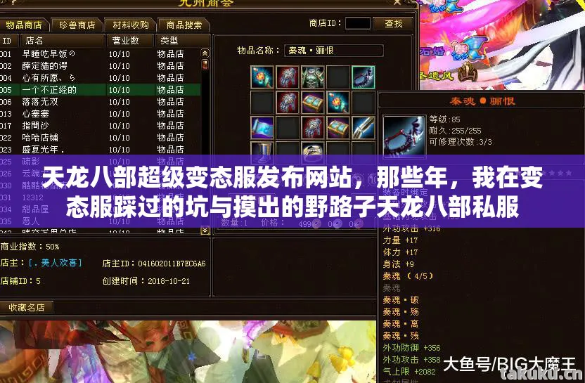 我在变态服踩过的坑与摸出的野路子天龙八部私服图片