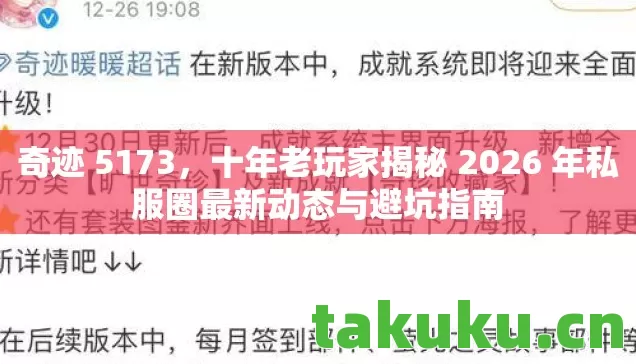 十年老玩家揭秘 2026 年私服圈最新动态与避坑指南图片