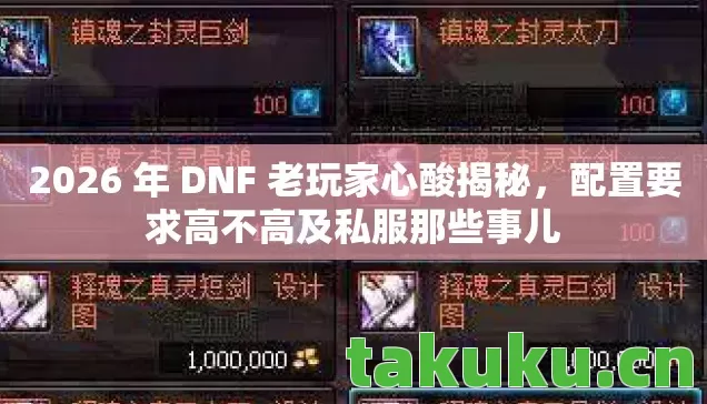 2026 年 DNF 老玩家心酸揭秘图片