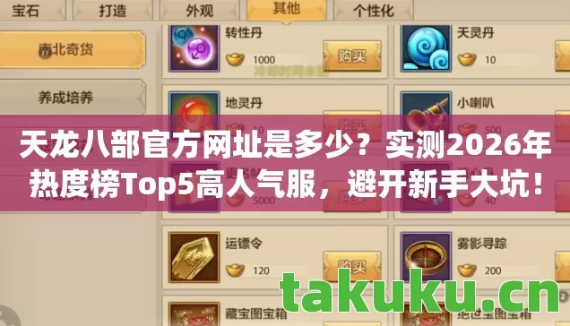 实测2026年热度榜Top5高人气服图片