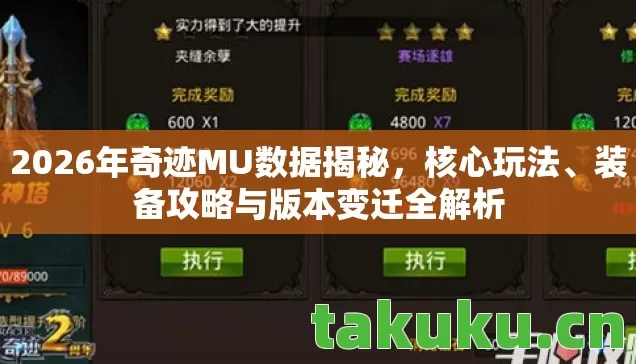 2026年奇迹MU数据揭秘图片