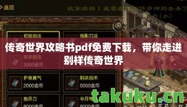 传奇世界攻略书pdf免费下载图片
