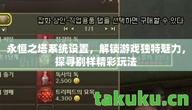 永恒之塔系统设置图片