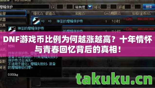 DNF游戏币比例为何越涨越高图片