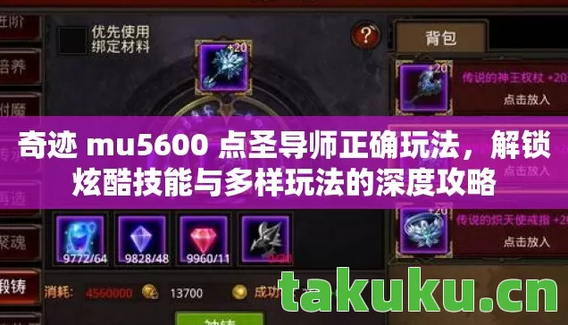 奇迹 mu5600 点圣导师正确玩法图片