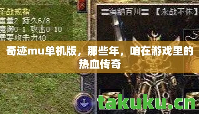 咱在游戏里的热血传奇图片
