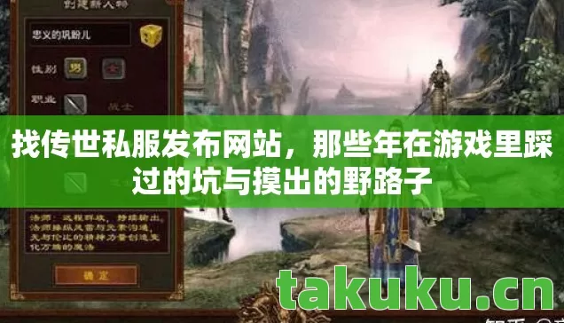 找传世私服发布网站，那些年在游戏里踩过的坑与摸出的野路子