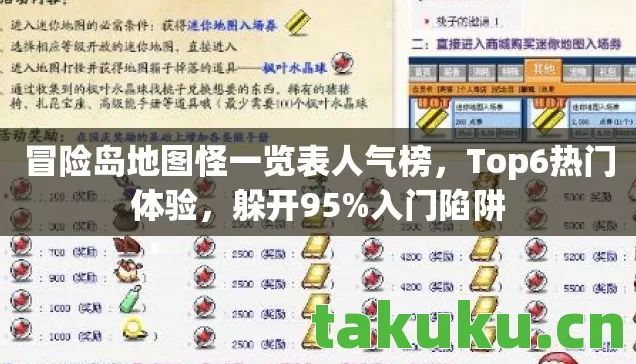 冒险岛地图怪一览表人气榜,Top6热门体验,躲开95%入门陷阱 冒险岛地图怪一览表人气榜,Top6热门体验,躲开95%入门陷阱
