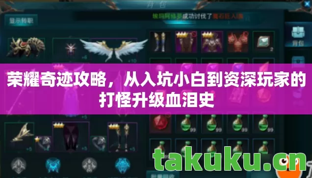 荣耀奇迹攻略，从入坑小白到资深玩家的打怪升级血泪史
