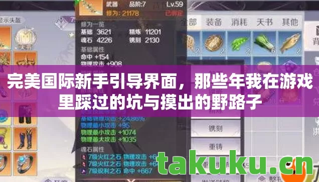 完美国际新手引导界面，那些年我在游戏里踩过的坑与摸出的野路子