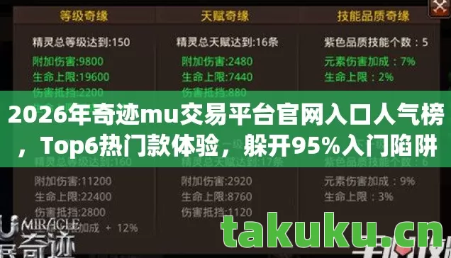 2026年奇迹mu交易平台官网入口人气榜,Top6热门款体验,躲开95%入门陷阱 2026年奇迹mu交易平台官网入口人气榜,Top6热门款体验,躲开95%入门陷阱