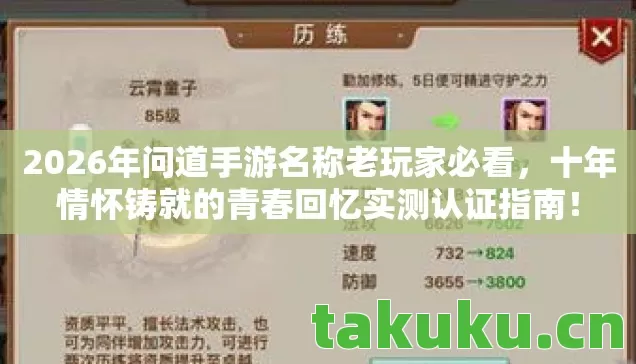 2026年问道手游名称老玩家必看，十年情怀铸就的青春回忆实测认证指南！