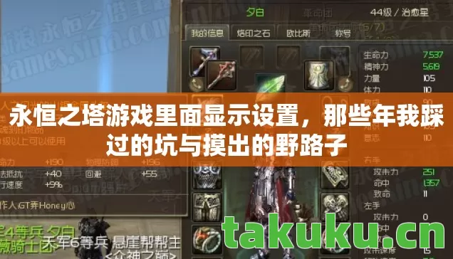 永恒之塔游戏里面显示设置,那些年我踩过的坑与摸出的野路子 永恒之塔游戏里面显示设置,那些年我踩过的坑与摸出的野路子
