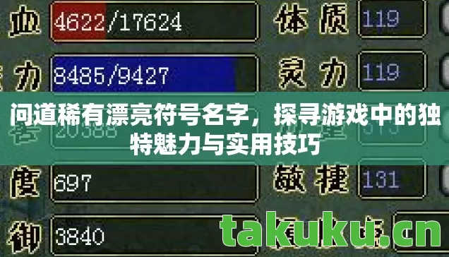 问道稀有漂亮符号名字，探寻游戏中的独特魅力与实用技巧