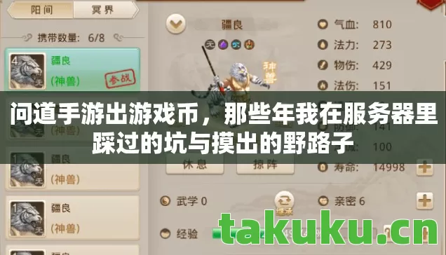 问道手游出游戏币，那些年我在服务器里踩过的坑与摸出的野路子