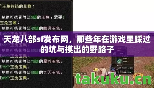 天龙八部sf发布网,那些年在游戏里踩过的坑与摸出的野路子 天龙八部sf发布网,那些年在游戏里踩过的坑与摸出的野路子
