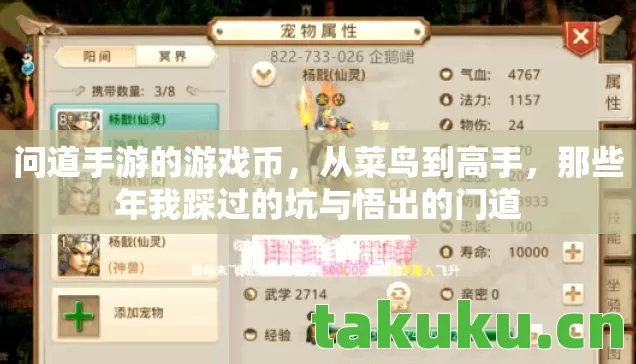 问道手游的游戏币,从菜鸟到高手,那些年我踩过的坑与悟出的门道 问道手游的游戏币,从菜鸟到高手,那些年我踩过的坑与悟出的门道