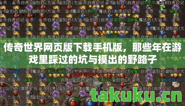 传奇世界网页版下载手机版,那些年在游戏里踩过的坑与摸出的野路子 传奇世界网页版下载手机版,那些年在游戏里踩过的坑与摸出的野路子