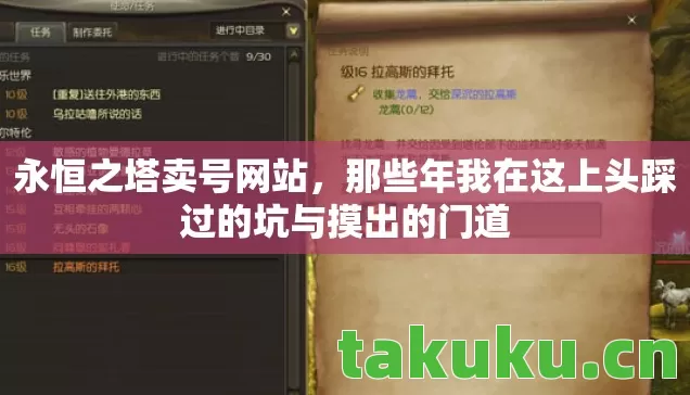 永恒之塔卖号网站,那些年我在这上头踩过的坑与摸出的门道 永恒之塔卖号网站,那些年我在这上头踩过的坑与摸出的门道