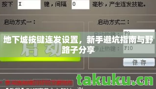 地下城按键连发设置,新手避坑指南与野路子分享 地下城按键连发设置,新手避坑指南与野路子分享