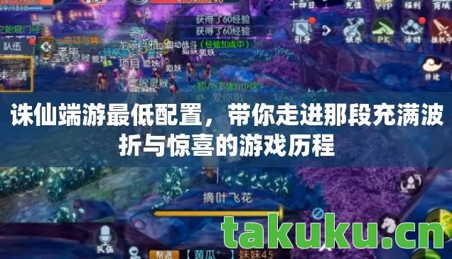 诛仙端游最低配置，带你走进那段充满波折与惊喜的游戏历程