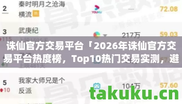 诛仙官方交易平台「2026年诛仙官方交易平台热度榜,Top10热门交易实测,避开80%新手雷区」 诛仙官方交易平台「2026年诛仙官方交易平台热度榜,Top10热门交易实测,避开80%新手雷区」