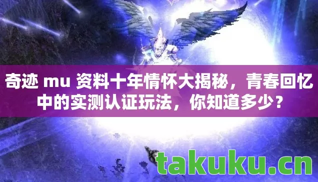 奇迹 mu 资料十年情怀大揭秘，青春回忆中的实测认证玩法，你知道多少？