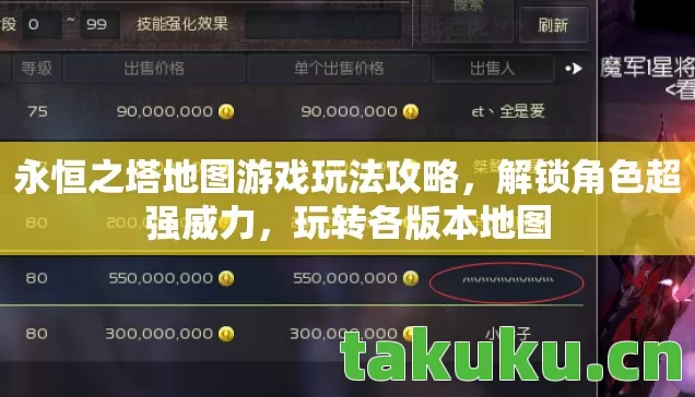 永恒之塔地图游戏玩法攻略，解锁角色超强威力，玩转各版本地图
