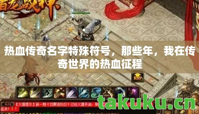 热血传奇名字特殊符号，那些年，我在传奇世界的热血征程