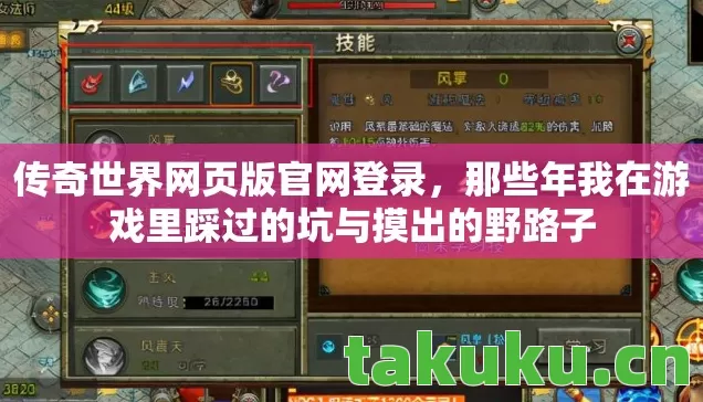 传奇世界网页版官网登录，那些年我在游戏里踩过的坑与摸出的野路子