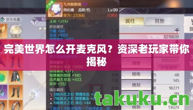 完美世界怎么开麦克风?资深老玩家带你揭秘 完美世界怎么开麦克风?资深老玩家带你揭秘