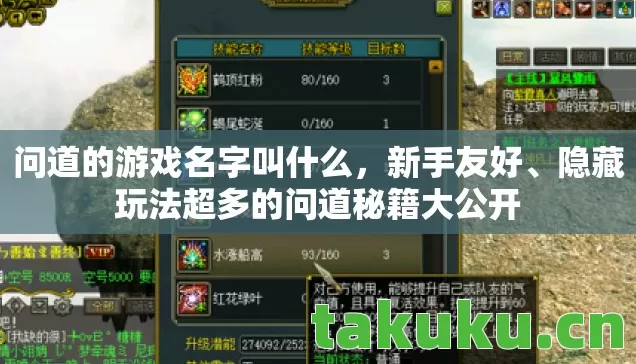 问道的游戏名字叫什么，新手友好、隐藏玩法超多的问道秘籍大公开