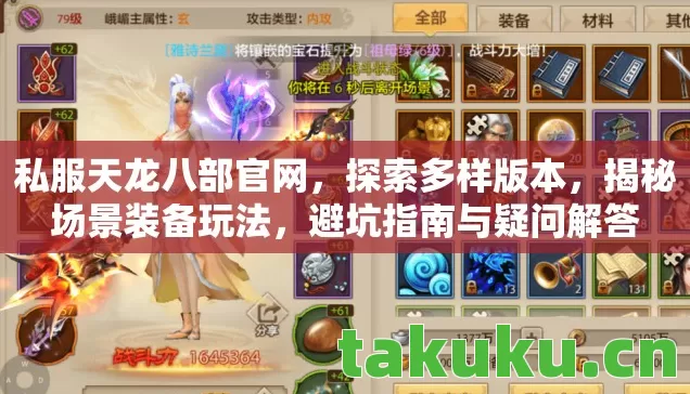 私服天龙八部官网，探索多样版本，揭秘场景装备玩法，避坑指南与疑问解答