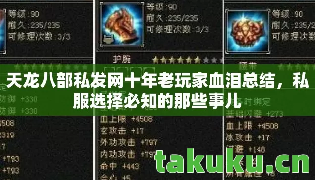 天龙八部私发网十年老玩家血泪总结，私服选择必知的那些事儿