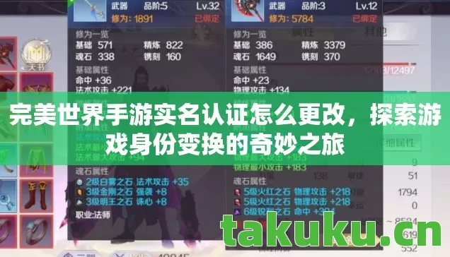完美世界手游实名认证怎么更改，探索游戏身份变换的奇妙之旅