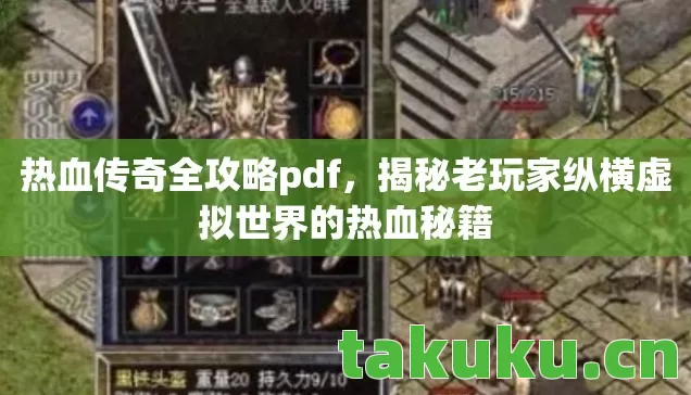 热血传奇全攻略pdf，揭秘老玩家纵横虚拟世界的热血秘籍
